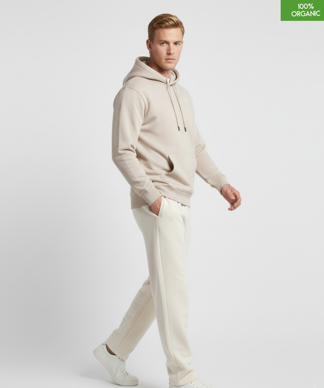 Organic Cotton Hoodie | Eco-Heather | Relaxed Medium Fit.