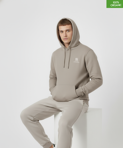 Organic Cotton Hoodie | Desert Dust | Relaxed Medium Fit.