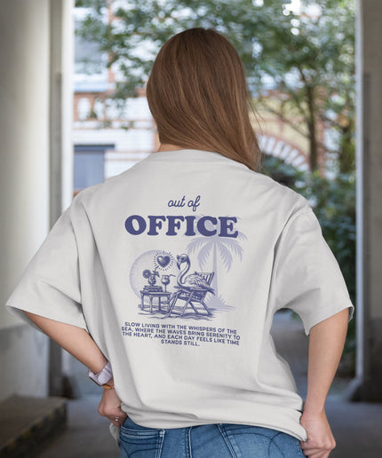 “Out of Office” Relaxed Beach Vibes Oversized T-Shirt — Slow Living Escape