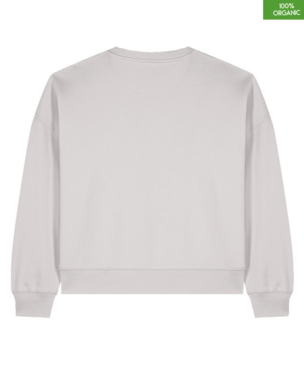 'Be cool. Be kind. JUST BE.' The women's crew neck sweatshirt | Cool Heather Grey | Medium fit | 300gsm