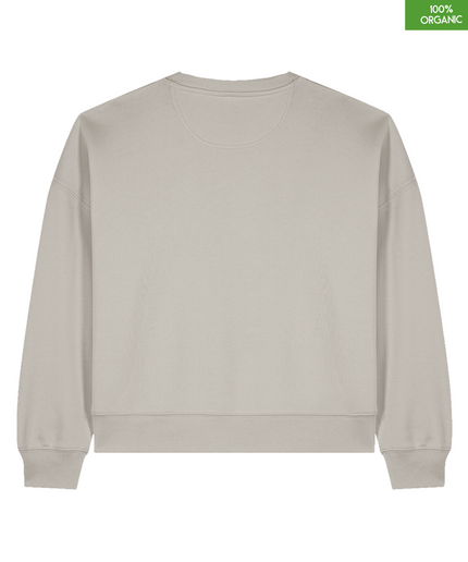 "Cafeine Club" The women's crew neck sweatshirt | Heather Haze | Medium fit | 300gsm
