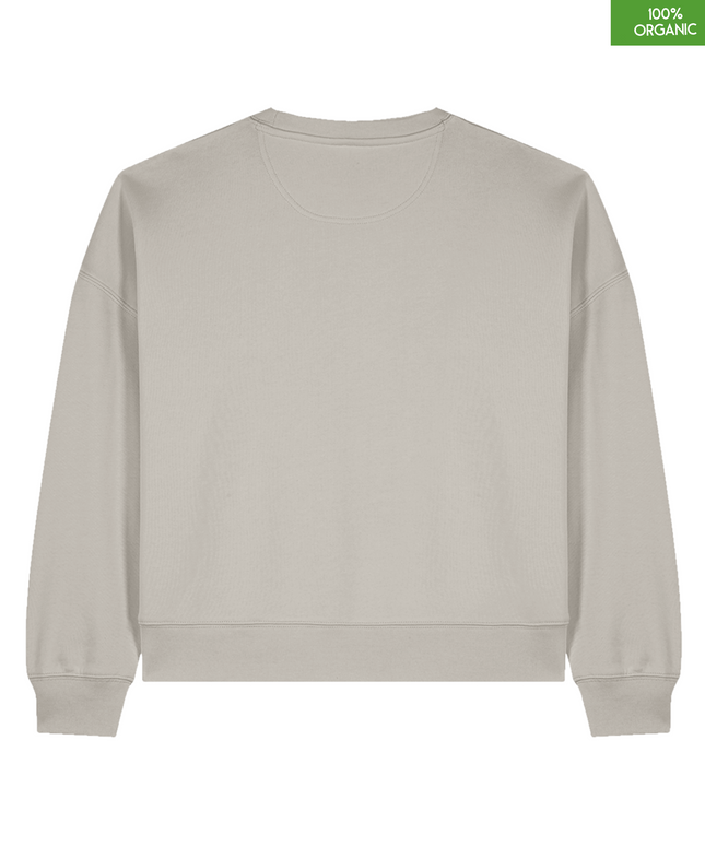 "Cafeine Club" The women's crew neck sweatshirt | Heather Haze | Medium fit | 300gsm