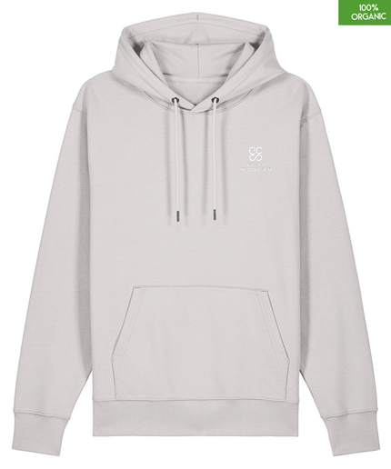 Organic Cotton Hoodie | Cool Heather Grey | Relaxed Medium Fit.