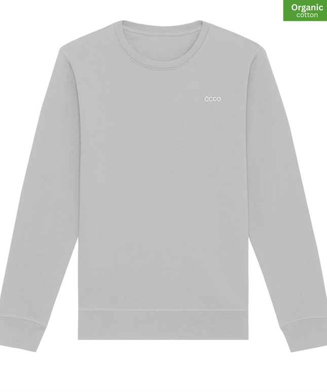 Organic Cotton crewneck sweatshirt | Heather Grey | Relaxed Medium Fit.