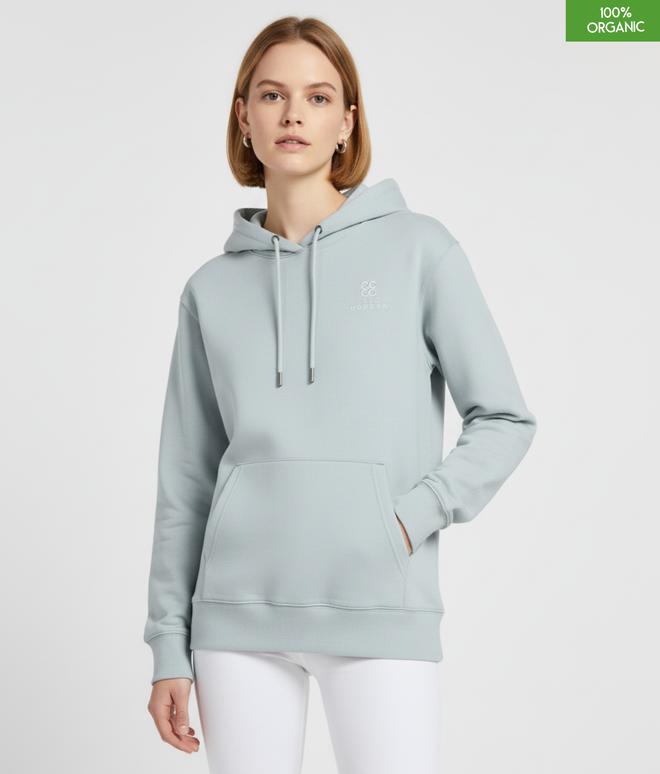 Organic Cotton Hoodie | Blue Ice | Relaxed Medium Fit.
