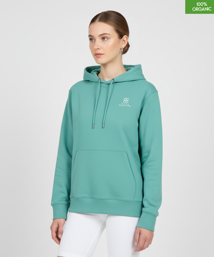 Organic Cotton Hoodie | Pool Blue | Relaxed Medium Fit.